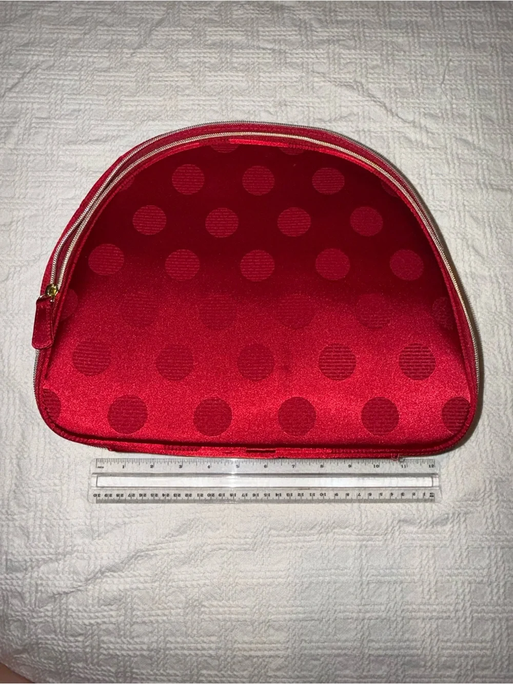 Estee Lauder Red Polka Dot Cosmetic Case Dual-sided